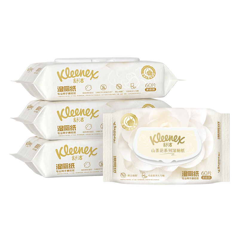 ��ࣨKleenex��ɽ�軨ʪ��ֽ60�� ��ͥװ����ʪ��˽����ƨƨ��Ůʿר��ʪ�޽� ɽ�軨ʪ��ֽ��60��*4���� 60��*4�� 24.9Ԫ