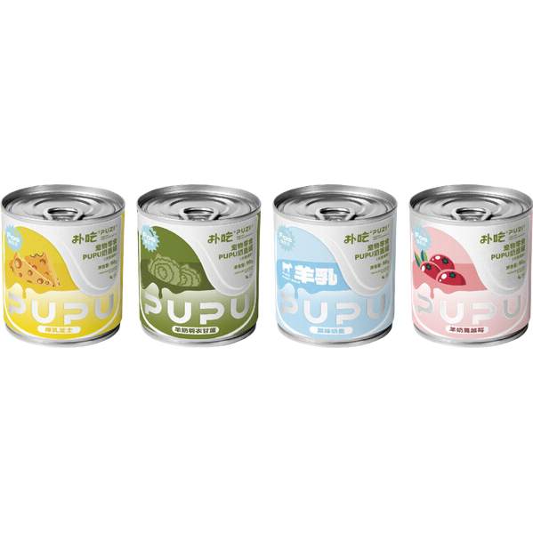 PUZI扑吃奶盖罐猫狗通用猫罐头狗罐头奶昔罐头猫咪狗狗零食90g 厚乳芝士 1罐