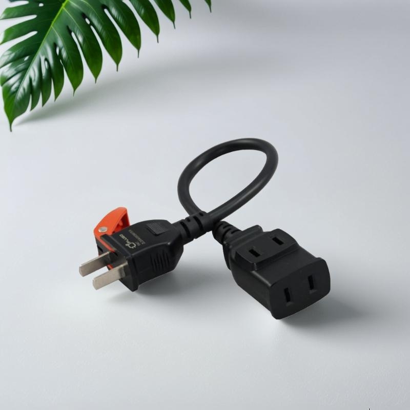 春程短电源线 国标无氧纯铜芯延长线 带2位插座连接线 方便易携带出差旅行用 二插转二位插头