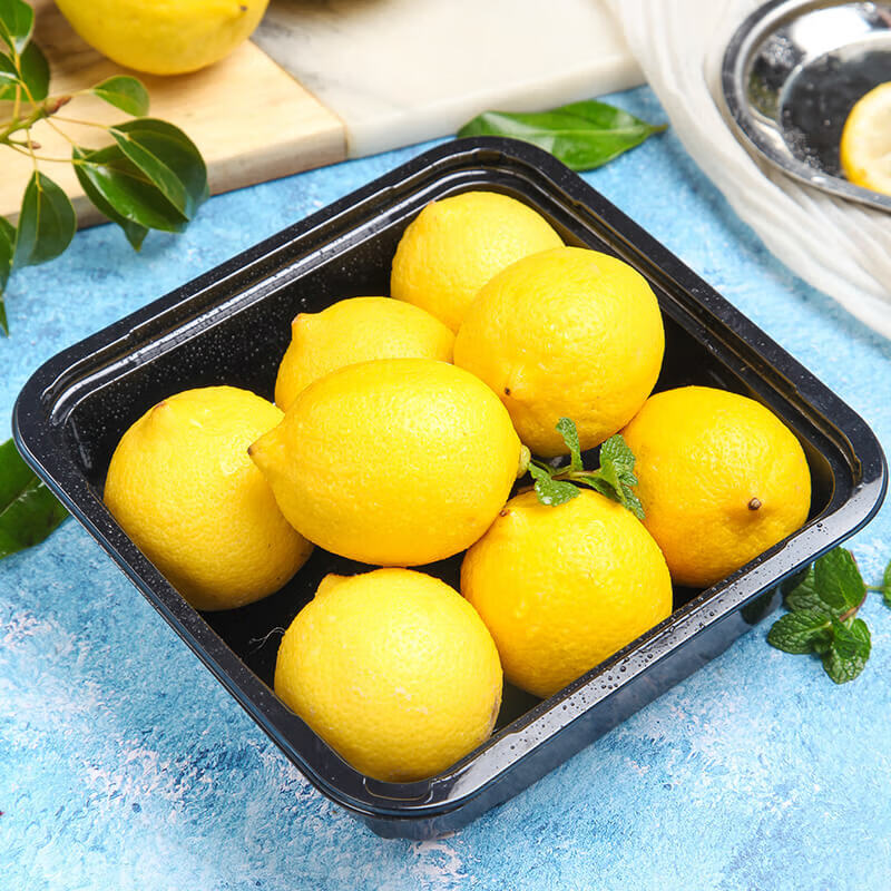 牛爱田 安岳黄柠檬新鲜当季精选优质黄柠檬皮薄多汁酸爽水果 黄柠檬15个单果60-80g