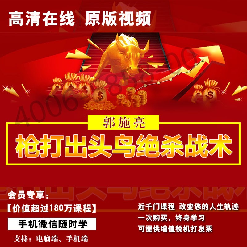 财富讲坛股票期货郭施亮枪打出头鸟绝杀战术正版高清在线视频课程非