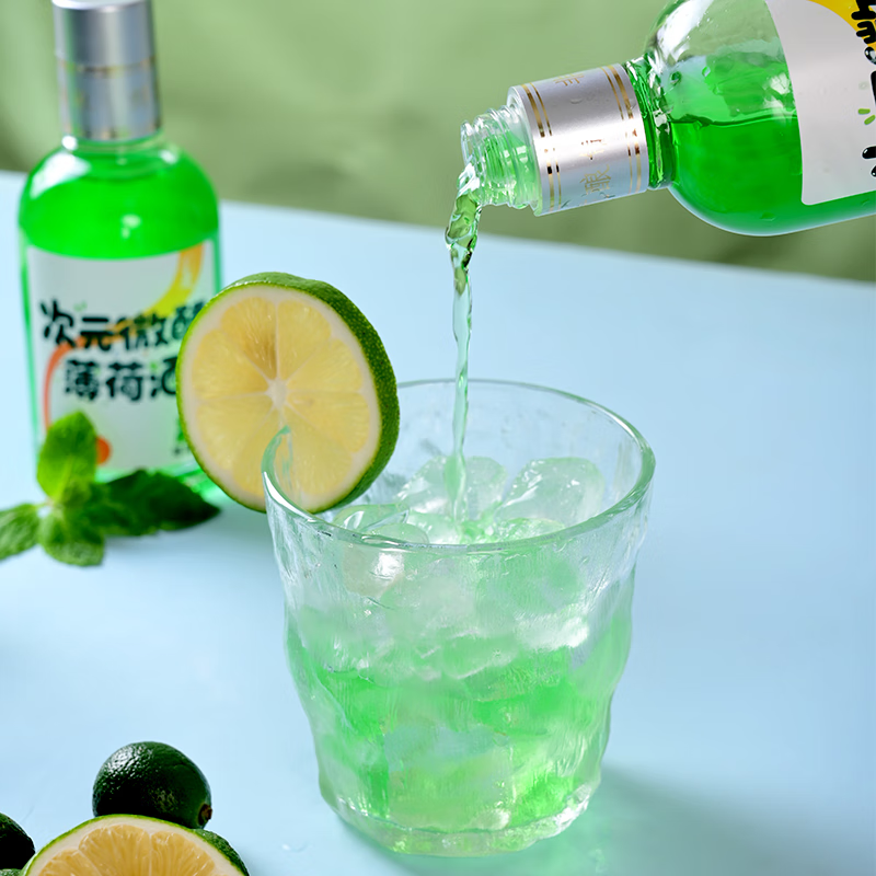 三迤次元微醺薄荷酒 13度低度利口绿薄荷酒小瓶国产调配酒4*160ml盒装 13%vol 160mL 4瓶 【微醺装】次元微醺薄荷酒（基础款） 薄荷露酒