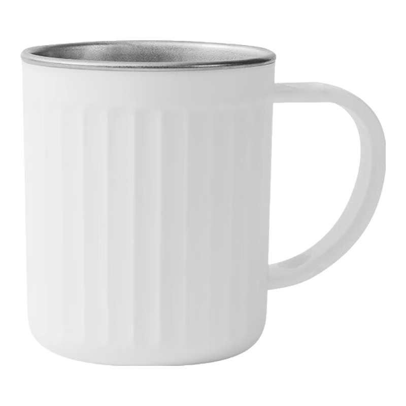 Imakara轻奢抗菌不锈钢簌漱口杯成人高端情侣刷牙杯子牙缸洗漱牙刷杯牙杯 高颜值304不锈钢牙刷缸-白色