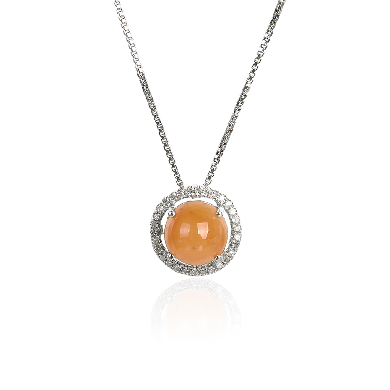 华珊丽美 黄翡翠吊坠 佩戴时尚显气质 冰润细腻种水好珠宝首饰 10*