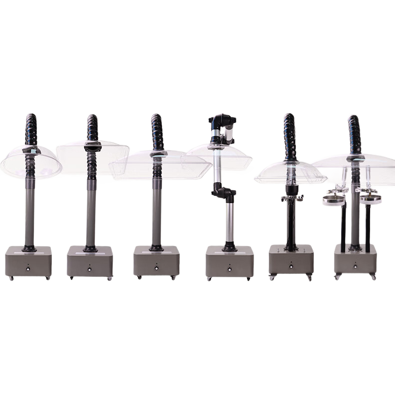 韓強(qiáng)艾灸排煙機(jī)移動式家用排煙機(jī)艾灸館中醫(yī)院外排式艾灸排煙一體機(jī) 大功率排煙大方罩（2頭懸灸架）