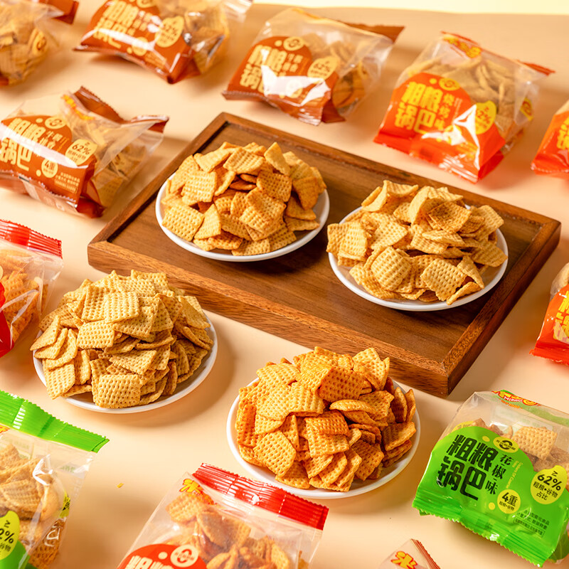 【5.9包邮】米多奇(MIDUOQI)粗粮锅巴 花椒+香辣+烧烤10包450g 【5.9包邮】米多奇(MIDUOQI)粗粮锅巴 花椒+香辣+烧烤10包450g