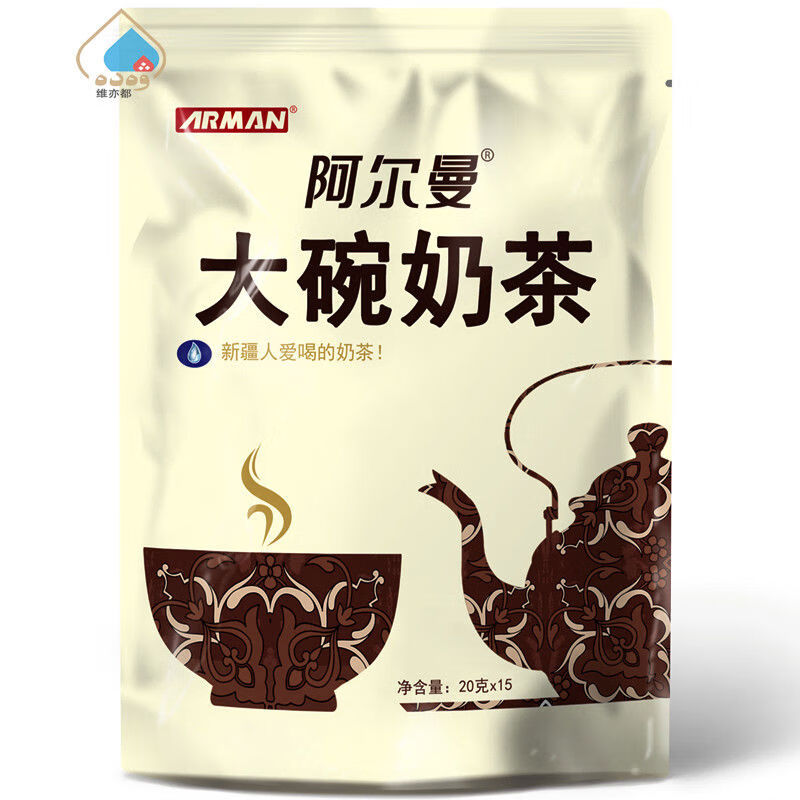 阿尔曼arman大碗奶茶300克新疆咸味奶茶速溶固体饮料15小包装 大碗