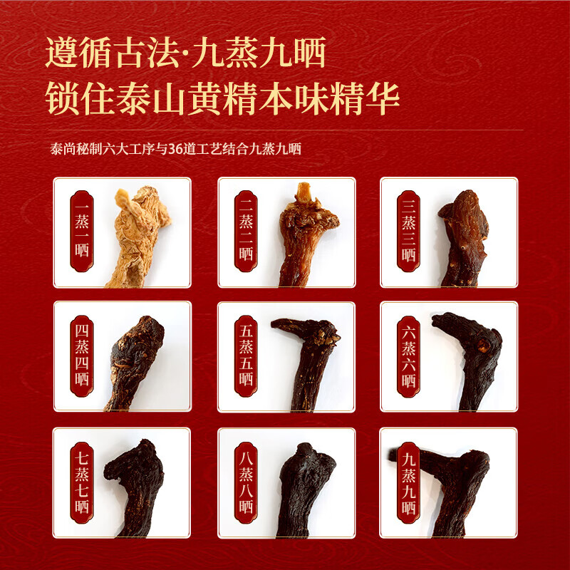 仙余粮泰尚黄泰山黄精即食片茶黑芝麻丸 九蒸九晒男士滋补中药材泡酒独立包装 2罐泰山黄精即食片 15袋*2罐