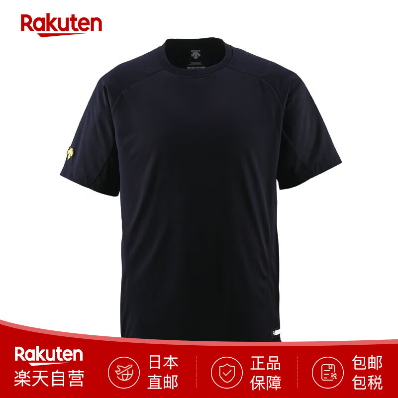 迪桑特（DESCENTE）运动T恤半袖速干短袖透气半截袖DB200吸汗上衣 日本直邮 (BLK) 黑色 M