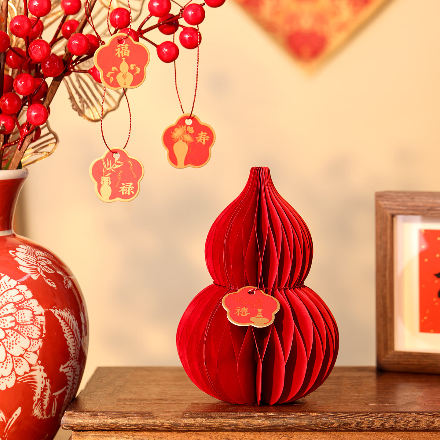 上新了文创故宫2026马年对联 福字挂饰福瑞春和小福筒