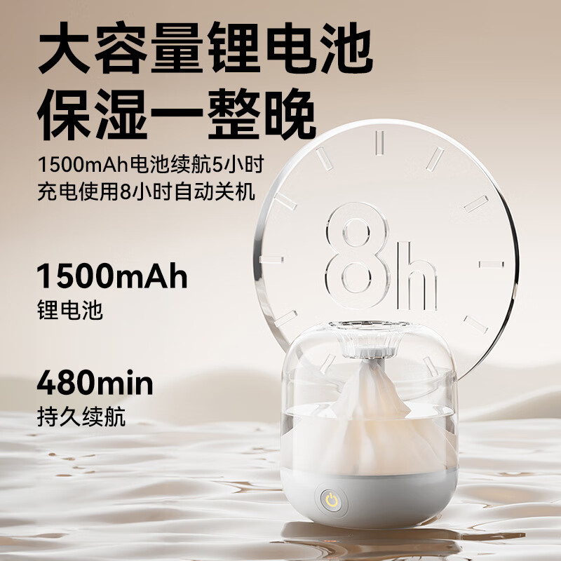 日本加湿器小型办公室桌面家用静音卧室孕妇婴儿室内客厅大喷雾 七天