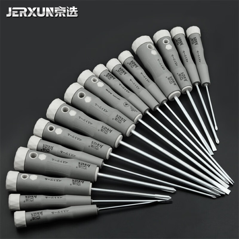 京选(JERXUN)螺丝刀十字一字套装带磁性改锥梅花小起子电工螺丝批家用维修工具 3*100MM –
