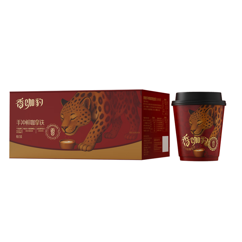 香飘飘鲜咖主义手作厚乳拿铁阿拉比卡咖啡豆0反式浓郁醇香牛乳礼盒453g 手冲鲜咖拿铁1箱（6杯）