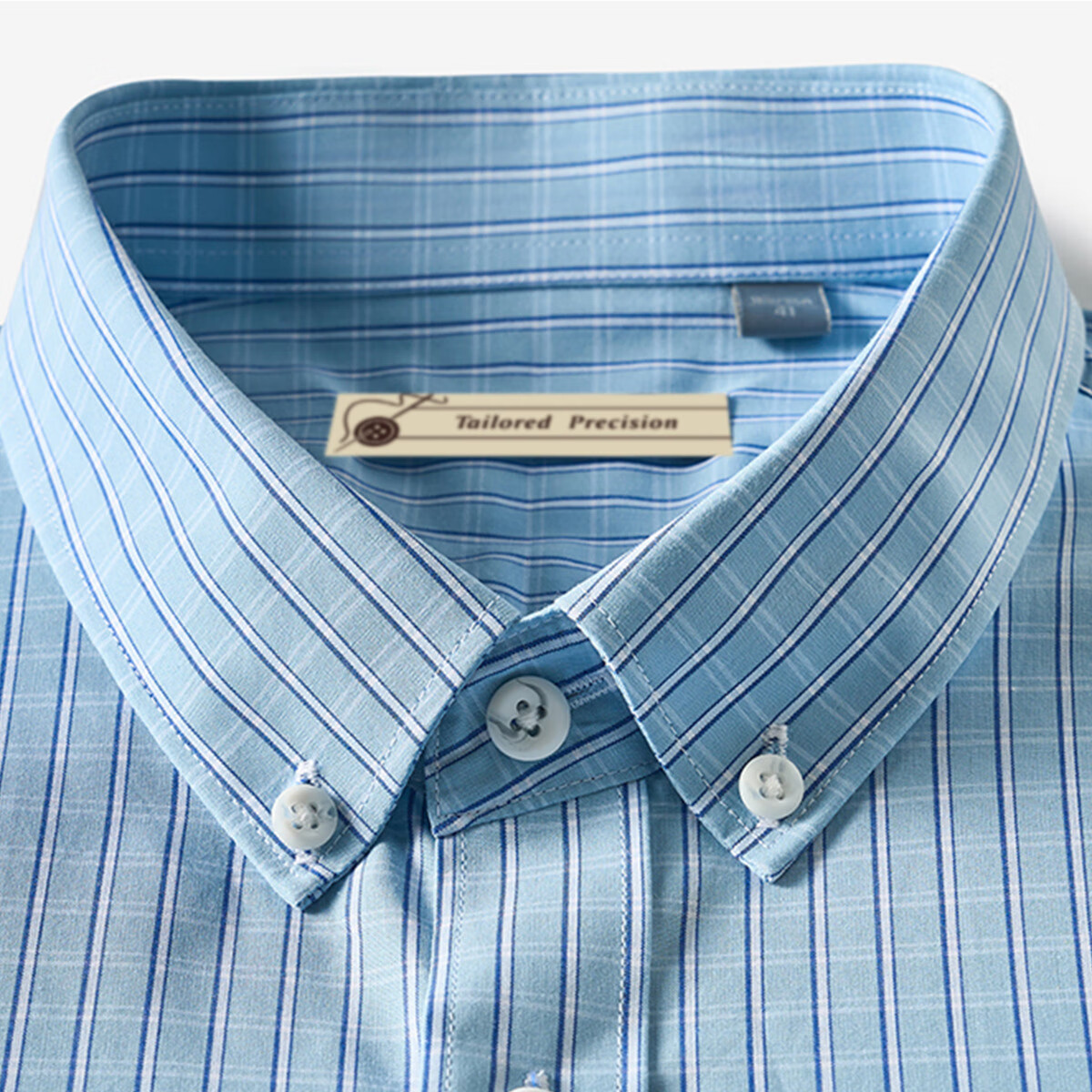 杉杉(FIRS)【100%棉系列】秋季男士格纹衬衫男长袖衬衣男 欧碧绿 40 175/92A(40)