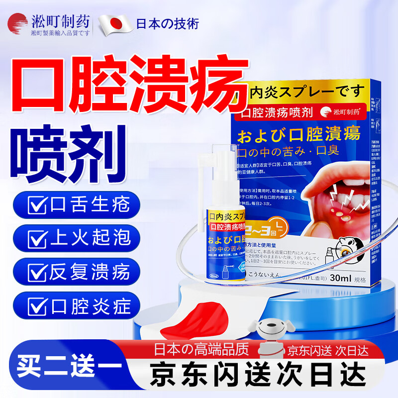 淞町制药口腔溃疡喷雾剂口舌生疮上火牙龈肿痛儿童西瓜霜散片专用非膏药贴