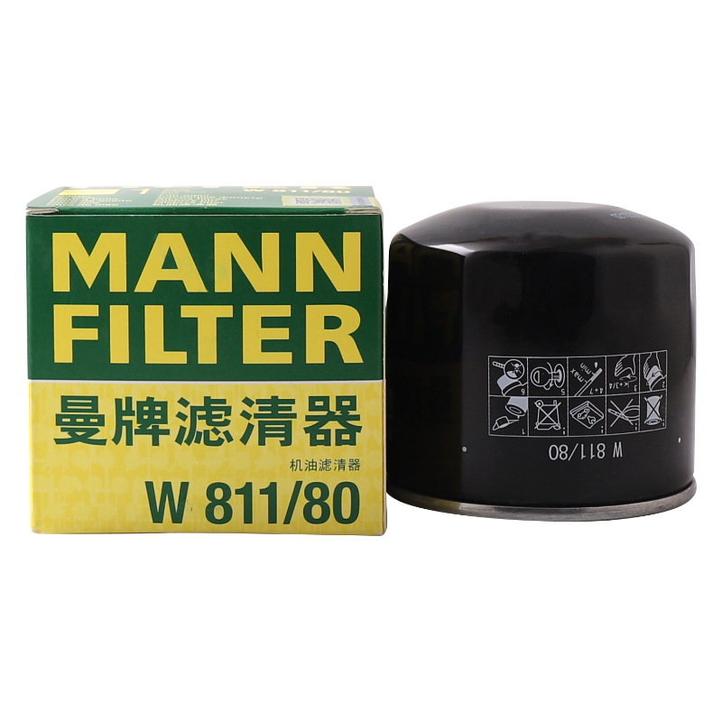 曼牌(MANNFILTER)机油滤清器机滤W811/80价格走势及评测