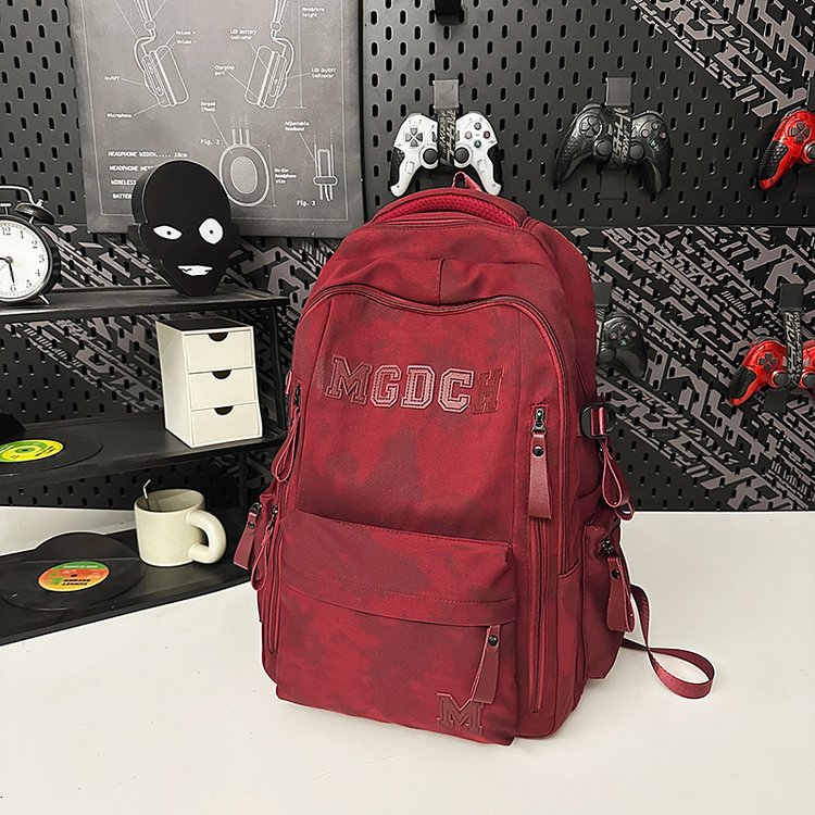 CLBD书包女初中生韩版大容量高中学生双肩包男新款潮流减负背包电脑包 黑色