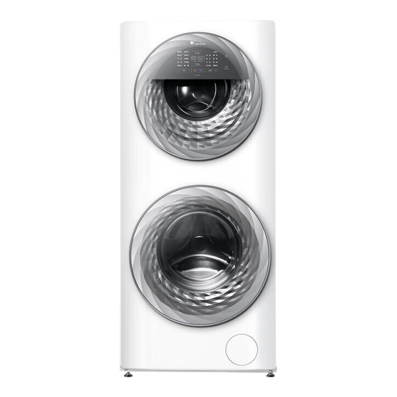 小天鹅（LittleSwan）滚筒洗衣机全自动大容量 母婴分区洗 洗脱一屏双控水魔方高洗净比 白色奶油风+五重净菌羊毛绿标 1.1洗净比+羊毛绿标TGG13E  双筒 13kg