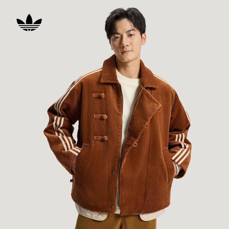 阿迪达斯 （adidas）Original三叶草男子NY PAD CORDUROY新中式保暖灯芯绒运动棉服 KQ5135 L
