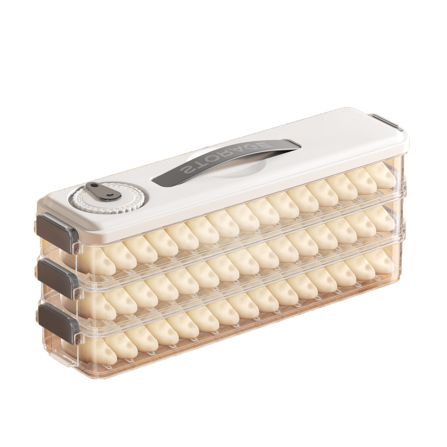 佳帮手窄缝饺子盒冷冻专用食品级饺子盒京东自营速冻馄饨水饺收纳盒3层