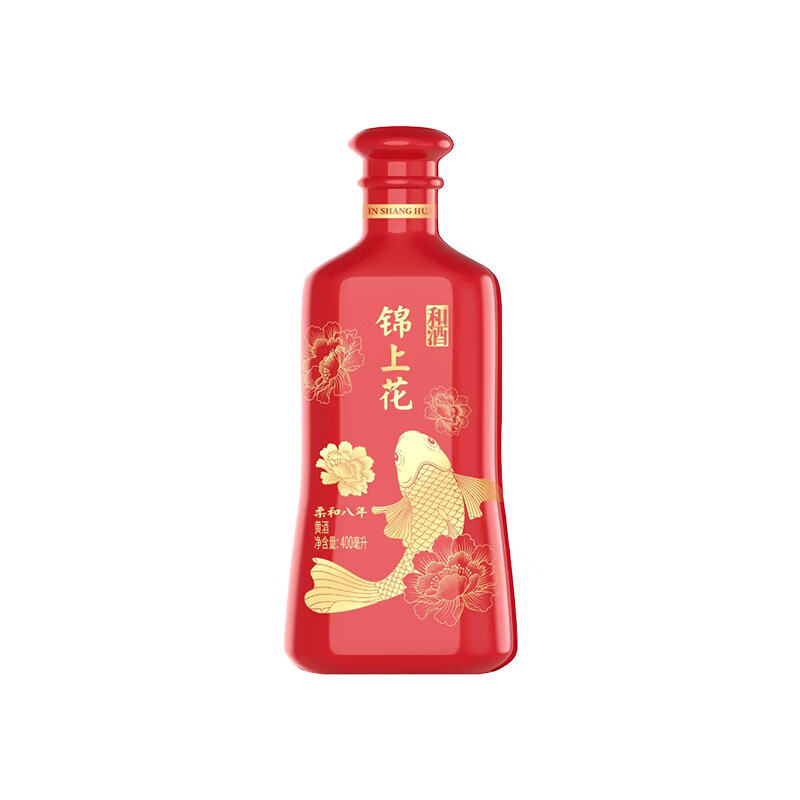 和酒锦上花柔和八年陈黄酒 特型半干黄酒 400ml*6瓶整箱装 400mL 6瓶 整箱装