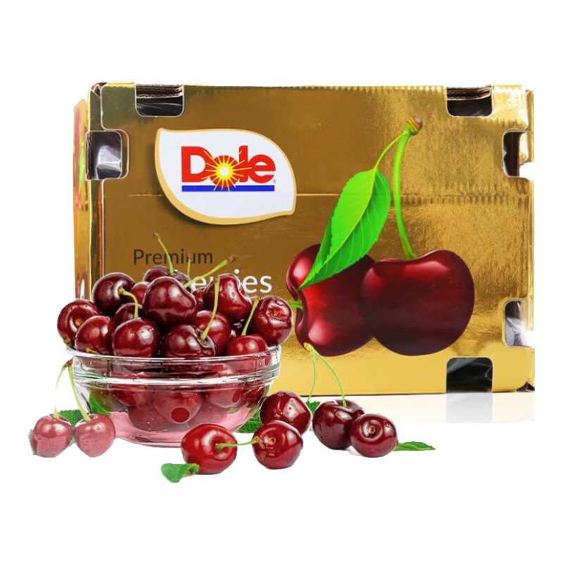 都樂dole金都樂車?yán)遄?j裝5kg順豐包郵新鮮孕婦水果原箱禮盒大櫻桃 5斤(凈重) 超級巨無霸4J 單果32-34mm