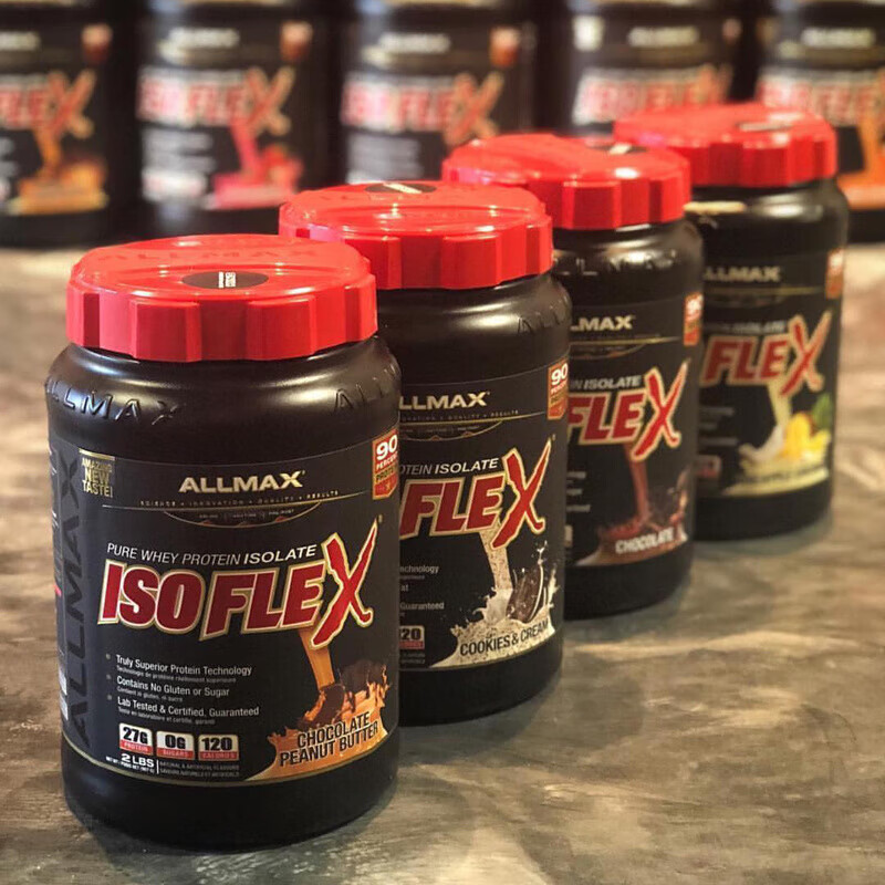 分离乳清蛋白粉isoflex无糖零脂水解分离蛋白粉健身2磅 饼干曲奇奶油2磅 1瓶*1罐