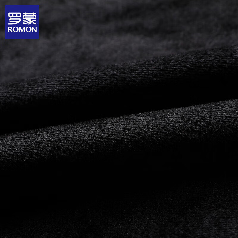 罗蒙（ROMON）加绒雪尼尔毛衣男加厚秋冬圆领针织衫男士套头毛衫中年保暖线衣 灰色 2XL (180) (建议体重150-165斤)