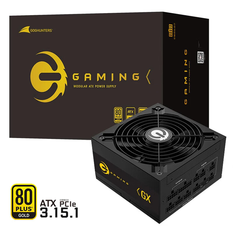 长城（Great Wall）猎金GAMING系列80PLUS金牌全模组全电压机箱主机台式机电脑电源 ATX3.1 GX 850W金牌全模组 黑色