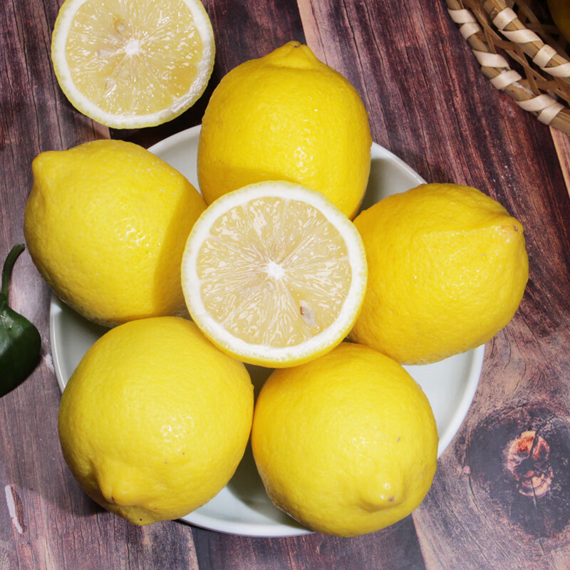 牛爱田 安岳黄柠檬新鲜当季精选优质黄柠檬皮薄多汁酸爽水果 黄柠檬15个单果60-80g