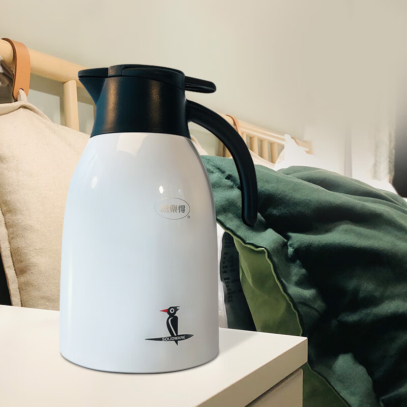 思乐得(solidware)保温壶304不锈钢家用保温瓶大容量开水瓶办公室热