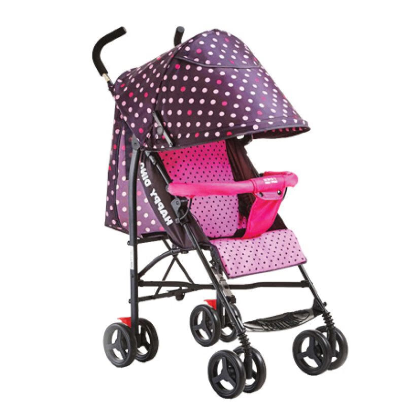 小龙哈彼（Happy dino）婴儿推车轻便可坐可躺折叠伞车婴儿车 粉红