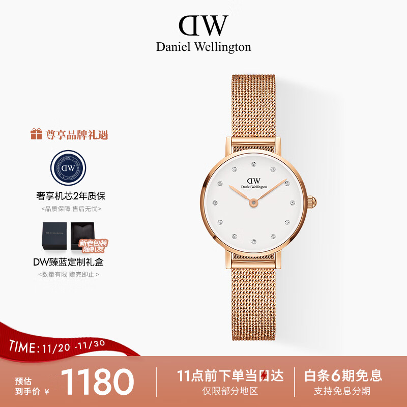 丹尼尔惠灵顿（DanielWellington）DW女士水晶表闪耀星辰水晶腕表24mm石英表节日礼物DW00100529