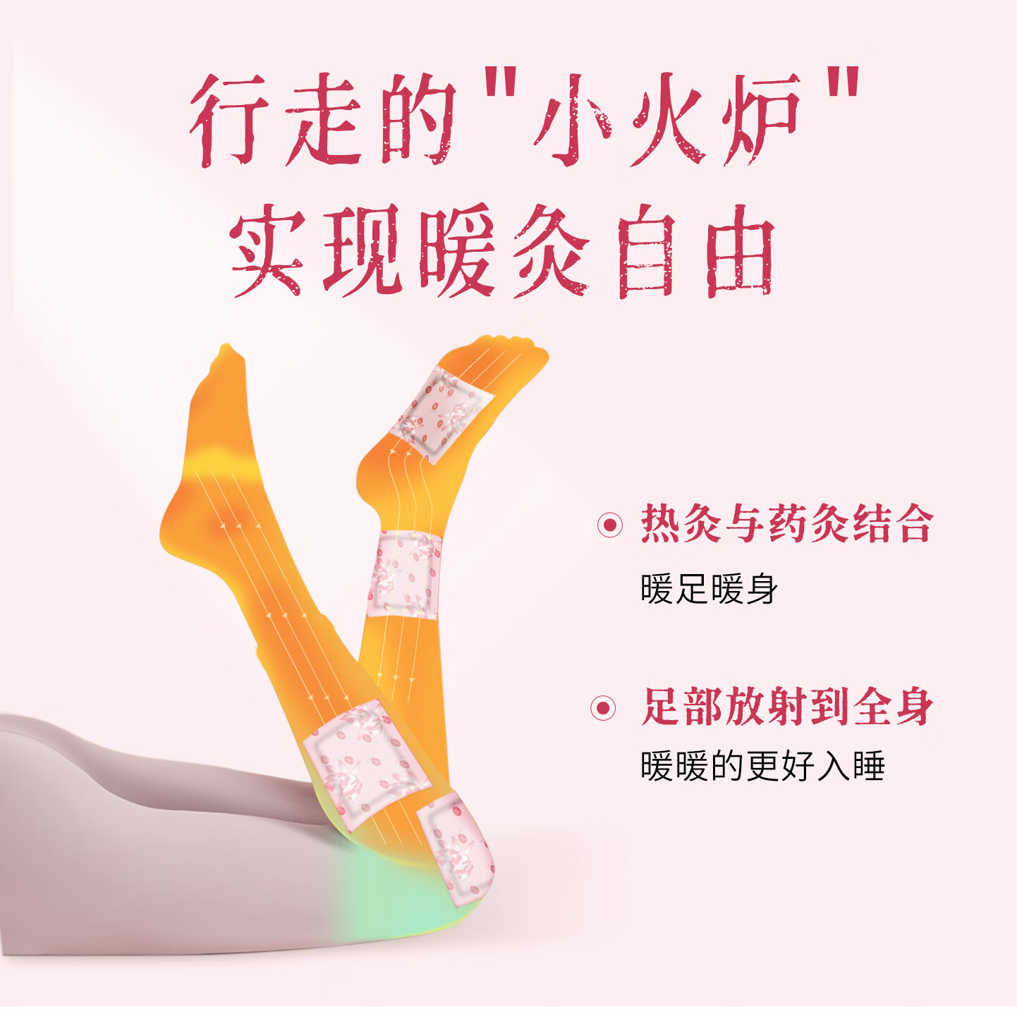 后辰雪莲暖足贴驱寒排体内湿身体发热暖脚贴排寒脚颈热敷贴暖脚神器 体验装【1盒共10片】冬寒暖足