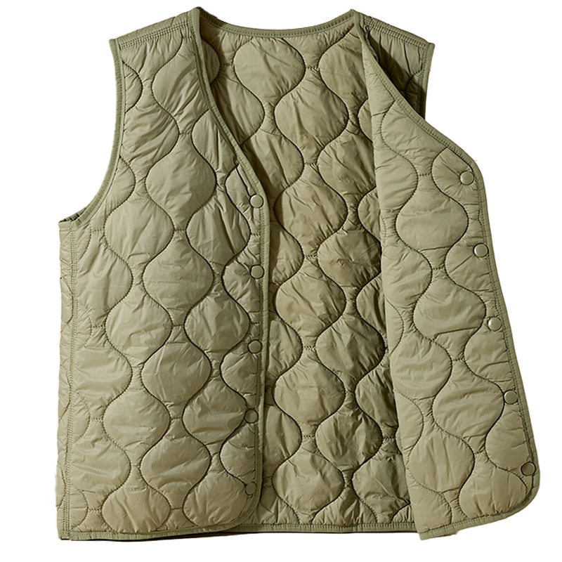 古今（GUJIN）保暖背心女士秋冬季中老年人防寒内穿无袖无痕加厚7A抑菌马甲坎肩 豆绿【200g御寒】 M 【建议体重100-110斤】