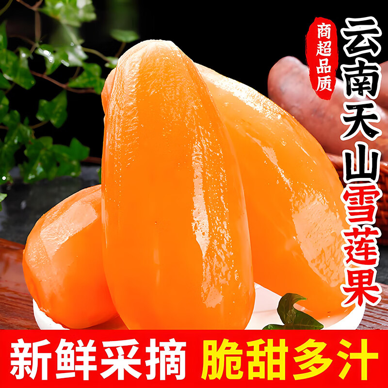 甜果源 云南天山雪莲果 大果红泥沙雪莲果 新鲜水果气柱装整箱包邮 净重4.5-5斤【80%人选择】