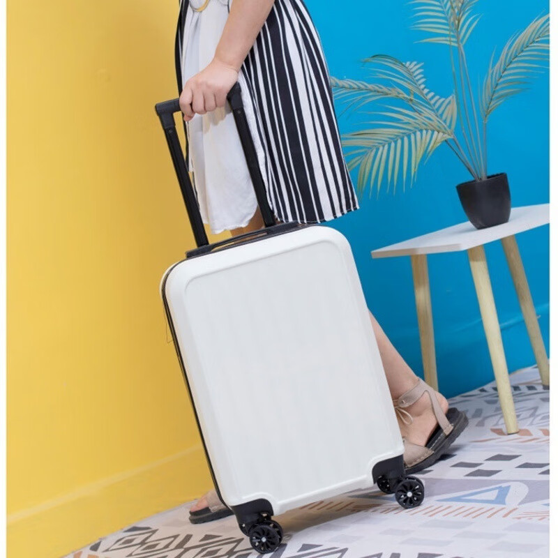 小米宝宝们官旗（MI)20学生旅行箱轮小型拉链密码新款拉杆箱登机行李箱密 多巴胺快乐黑 20寸