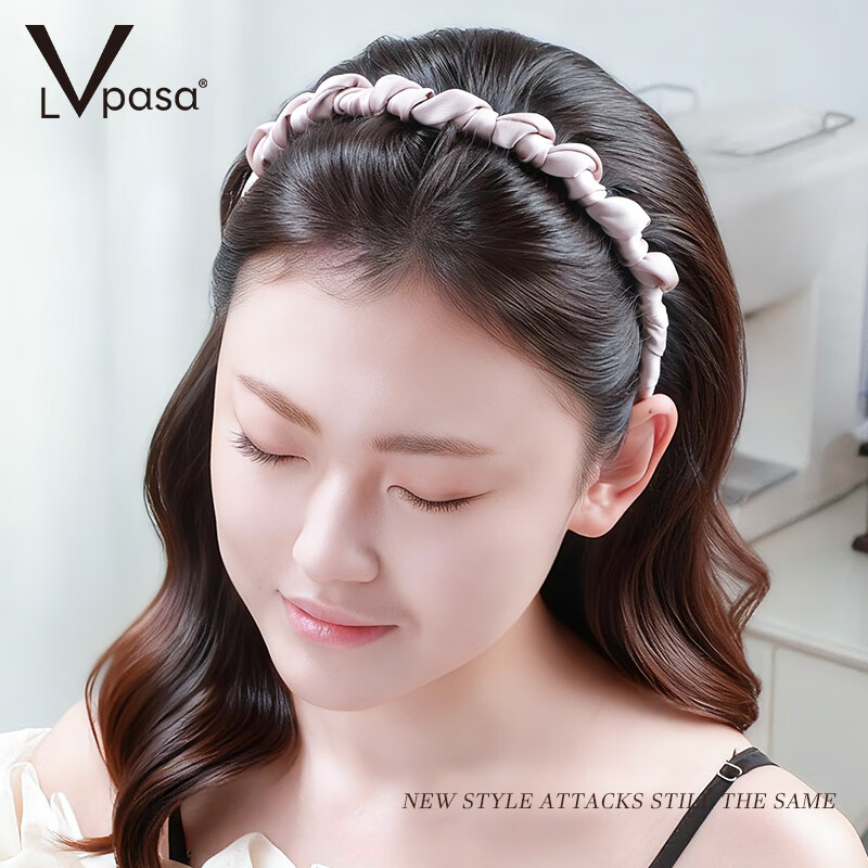 LVPASA女士高颅顶绝美发箍蓬松显发量头箍新款高级感带齿发卡发捆 【黑色】发箍