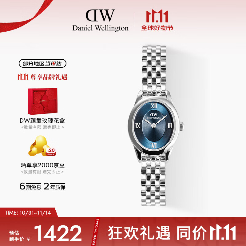 丹尼尔惠灵顿（DanielWellington）DW手表女时尚欧美表复古椭圆表盘石英表送女友节日礼物DW00100807