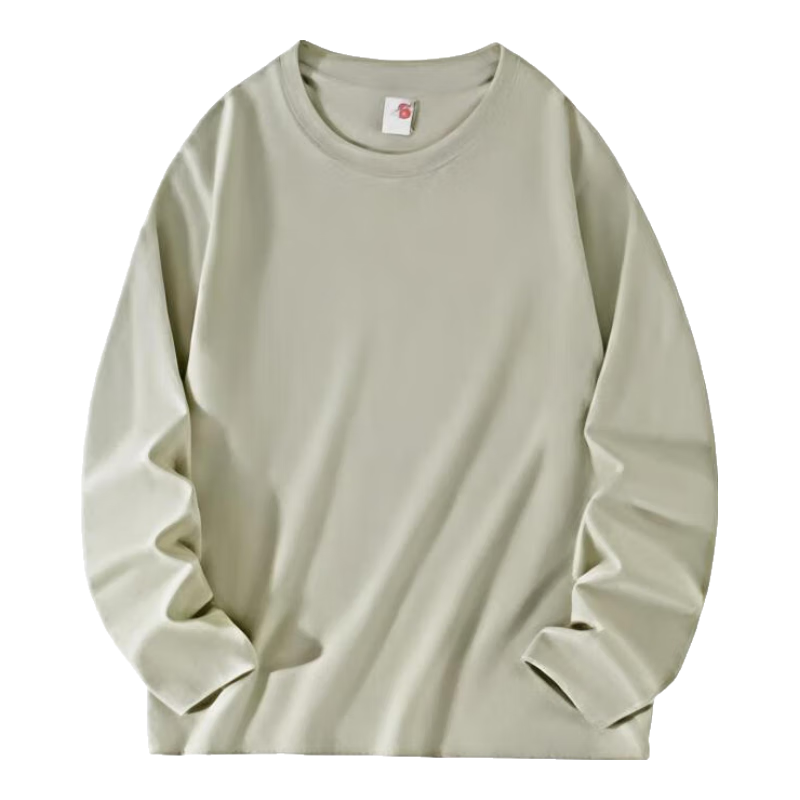 【京东直采】秋冬内搭2026年新疆长绒棉t恤男万能打底衫男女同款 铁灰色长袖 XL (180)