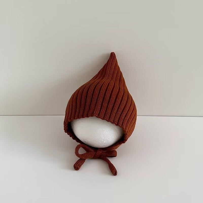 彩虹房子儿童新款秋冬季外出男女宝宝百搭保暖护加绒加厚耳帽合集 尖尖精灵帽【红色】参考5-24个月（43-48cm）