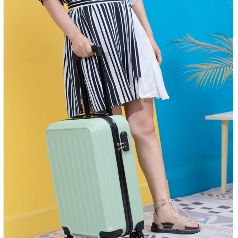 小米宝宝们官旗（MI)20学生旅行箱轮小型拉链密码新款拉杆箱登机行李箱密 多巴胺快乐黑 20寸