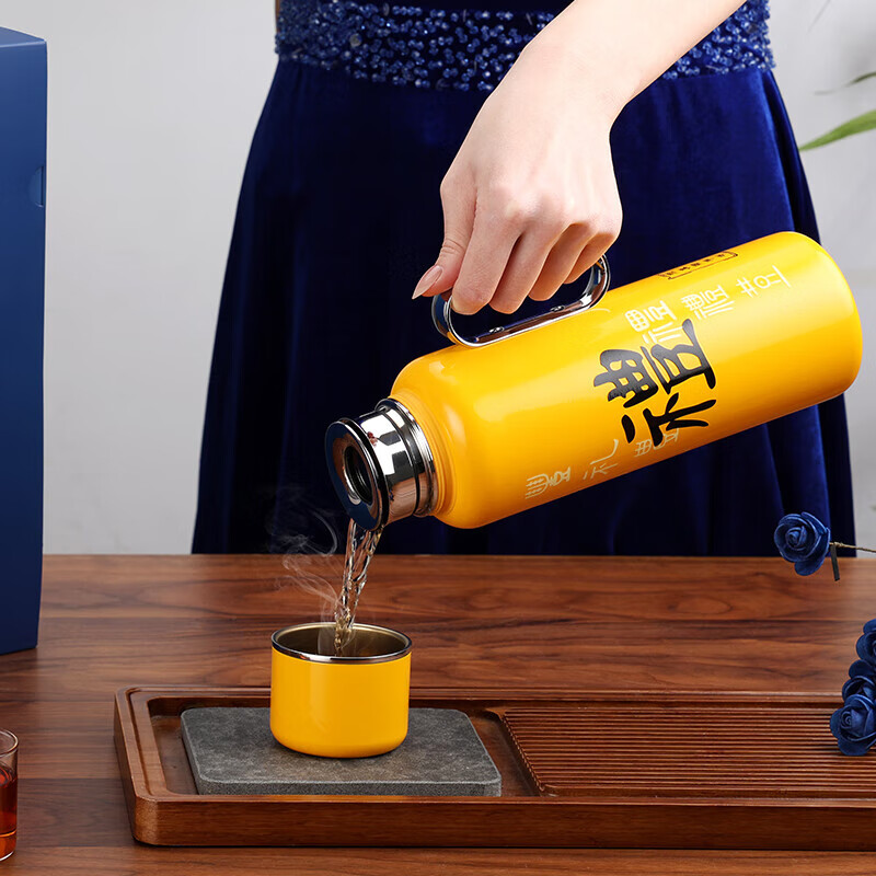 尚明(SAMADOYO)益君壶家用保温壶316钛银离子抑菌闷茶壶抗菌保鲜仁义礼智信暖壶 霞光紫【信】800ml