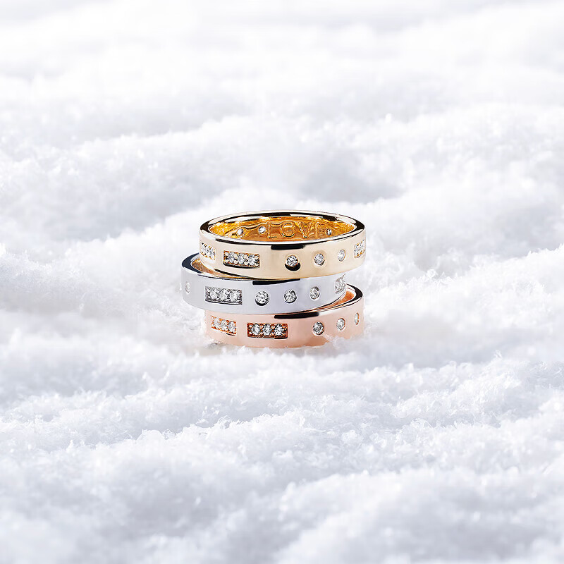 APM Monaco[周翊然同款]LOVE摩斯密码戒指简约情侣时尚指环礼物