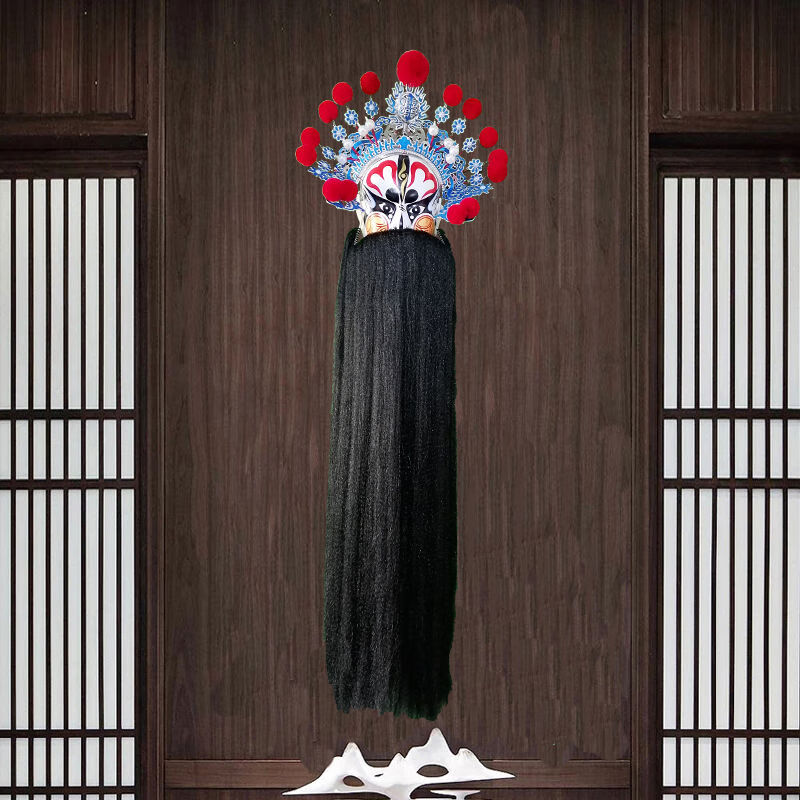 北京京剧脸谱挂件大胡子川剧面具精品火锅店关羽脸谱装饰 赵公明