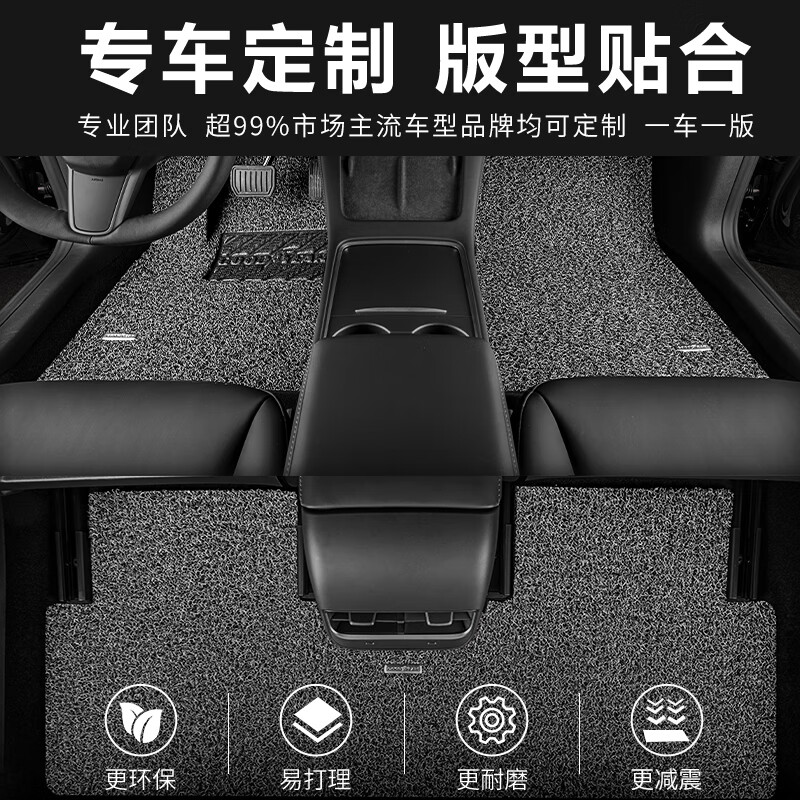 固特异(Goodyear)丝圈汽车脚垫适用于 黑灰色-18mm-五座专用 马自达CX5昂克赛拉CX4阿特兹CX30