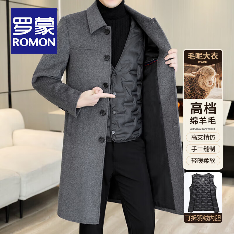 ���ڲ��������ɣ�ROMON��������ë�ش�����ʿ�г����ﶬ���¿�����������ë���ӷ��������� ��ɫ�ش���+�������� XL �� 410.99Ԫ