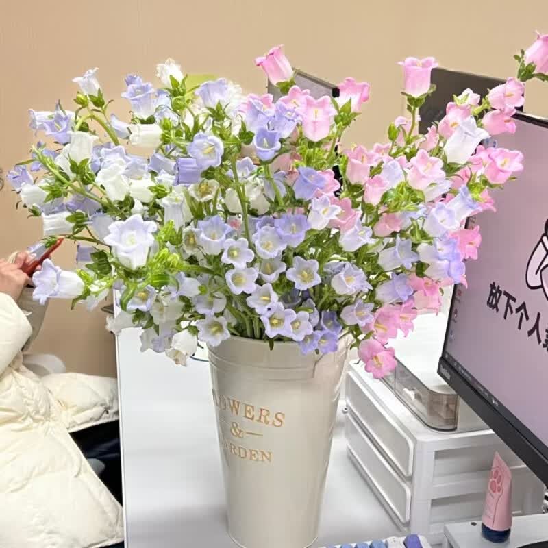 【顺丰冷链】精品风铃花鲜花云南昆明直发真花水养送女友礼物插花 三色风铃1扎【12-21支】