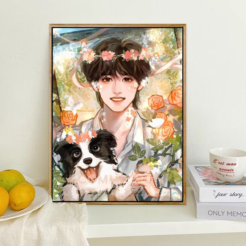 宋亚轩tnt时代少年团数字油画diy填充涂色手绘周边礼物装饰画 lt