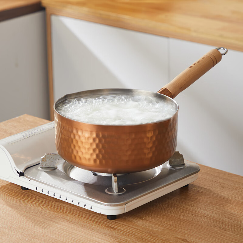 神田钛金雪平锅不锈钢锅小奶锅牛奶锅煮面锅泡面锅宝宝婴儿辅食锅汤锅 钛金雪平锅（含盖+蒸格） 20cm